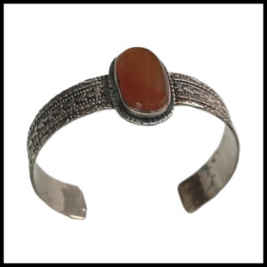 Elegant Afghani Stone Cuff Bracelet – Traditional Tribal Jewelry