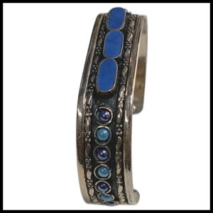 Elegant Afghani Stone Cuff Bracelet – Traditional Tribal Jewelry