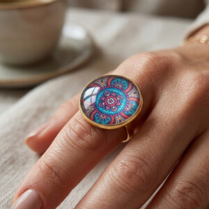 Elegant Mandala Ring – Bohemian Ethnic Statement Jewelry