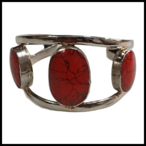 Elegant Afghani Stone Cuff Bracelet – Traditional Tribal Jewelry