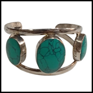 Elegant Afghani Stone Cuff Bracelet – Traditional Tribal Jewelry