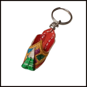 Handmade Traditional Mini Shoe Keychain Unique Handcrafted Charm