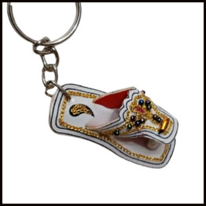 Colorful Mini Slipper Key Chain – Ethnic Khussa Design