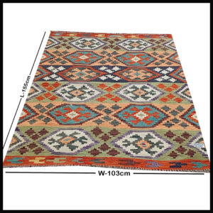 Handcrafted Traditional Kilim Rug Size ( W-103cm x L-155cm )