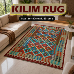 Handcrafted Traditional Kilim Rug Size ( W-180cm x L-261cm )