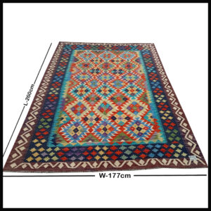 Handcrafted Traditional Kilim Rug Size ( W-177cm x L-260cm )