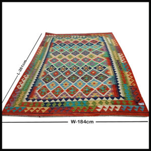 Handcrafted Traditional Kilim Rug Size ( W-184cm x L-261cm )