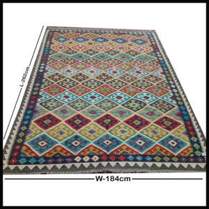 Handcrafted Traditional Kilim Rug Size ( W-184cm x L-262cm )