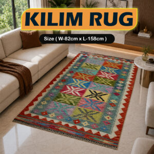 Handcrafted Traditional Kilim Rug Size ( W-82cm x L-158cm )