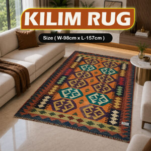 Handcrafted Traditional Kilim Rug Size ( W-98cm x H-157cm )