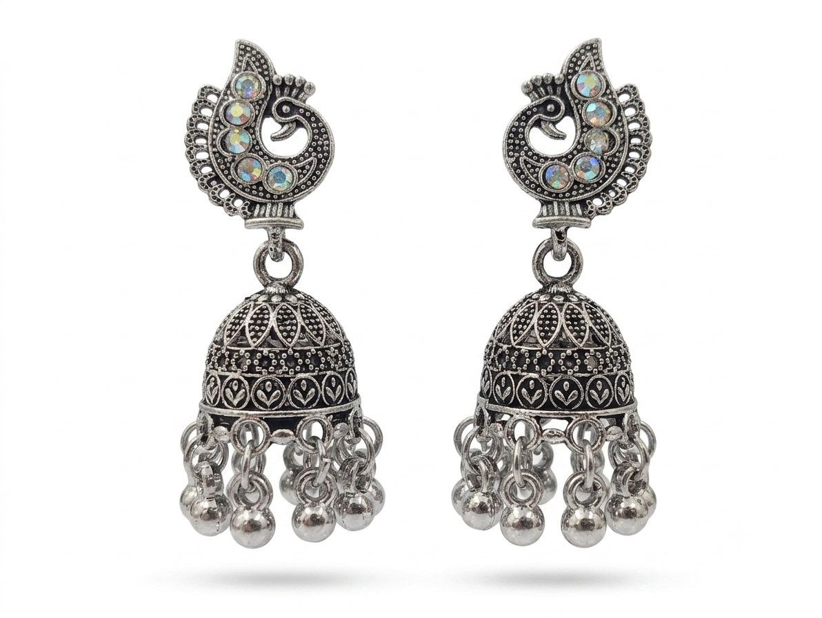 Elegant Handcrafted Earrings – Sparkle with Timeless Style - Image 3