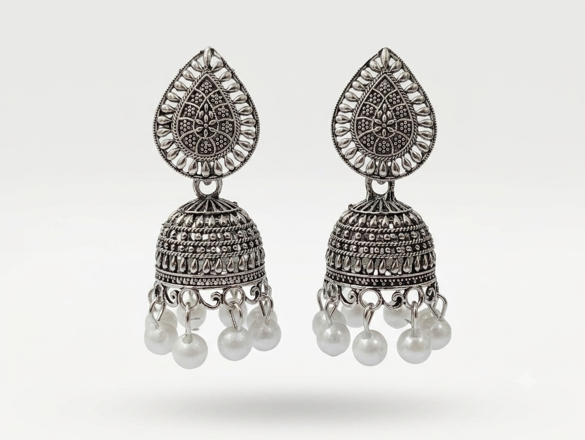 Elegant Handcrafted Earrings – Sparkle with Timeless Style - Image 3