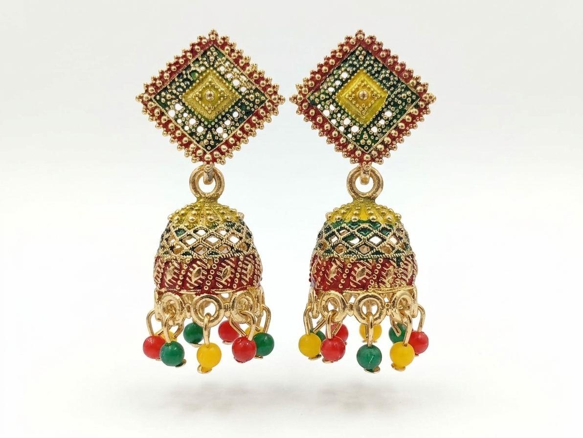 Elegant Handcrafted Earrings – Sparkle with Timeless Style - Image 3