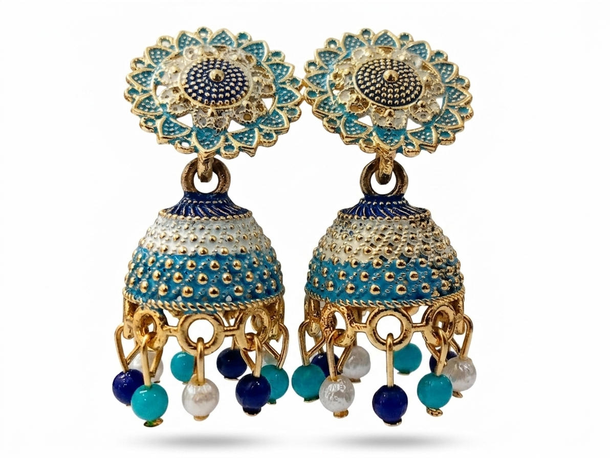 Elegant Handcrafted Earrings – Sparkle with Timeless Style - Image 3