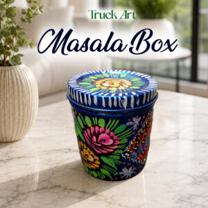 Truck Art Masala Box – Traditional Pakistani Spice Storage Size: (H-3.5 Inch)