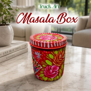 Truck Art Masala Box – Traditional Pakistani Spice Storage Size: (H-3.5 Inch)
