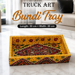 Handcrafted Bundi Decorative Serving Tray – Length: 30 cm × Width: 20 cm