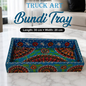 Handcrafted Bundi Decorative Serving Tray – Length: 30 cm × Width: 20 cm