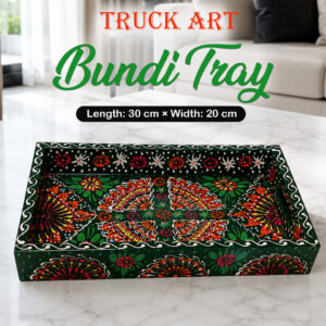 Handcrafted Bundi Decorative Serving Tray – Length: 30 cm × Width: 20 cm