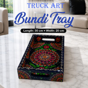 Handcrafted Bundi Decorative Serving Tray – Length: 30 cm × Width: 20 cm