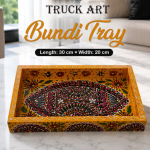 Handcrafted Bundi Decorative Serving Tray – Length: 30 cm × Width: 20 cm