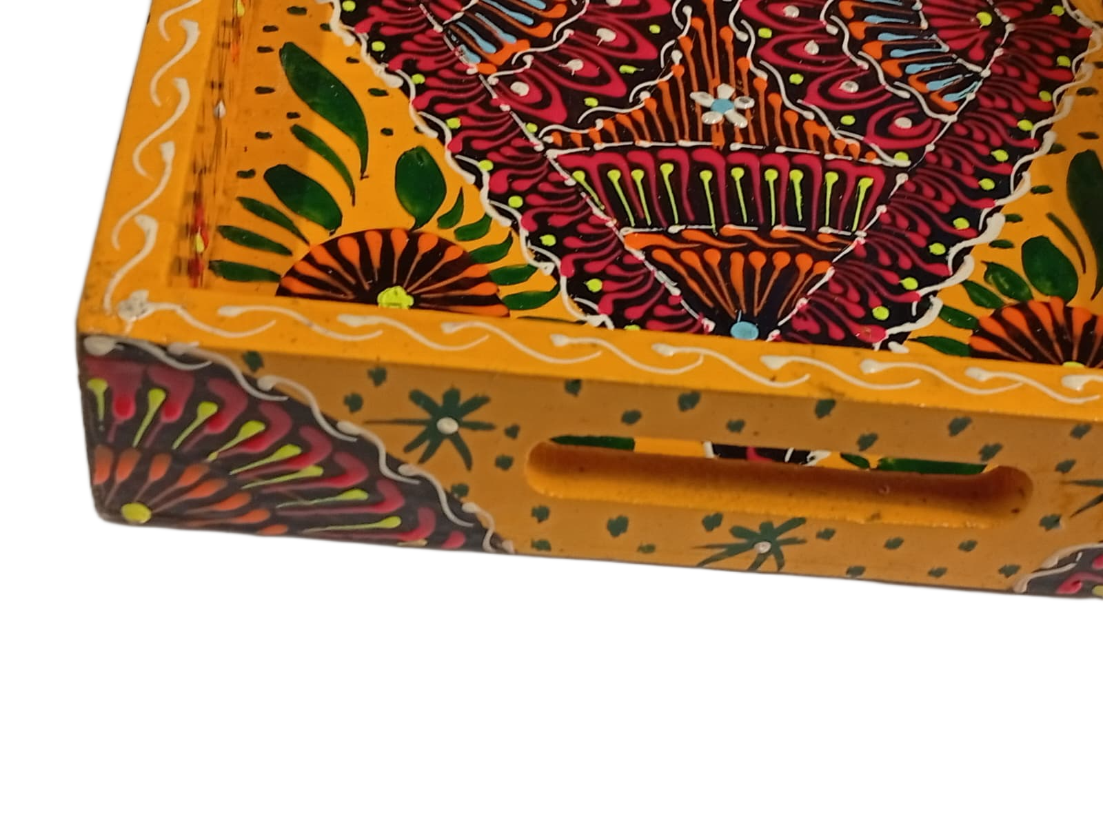 Handcrafted Bundi Decorative Serving Tray – Length: 30 cm × Width: 20 cm - Image 5