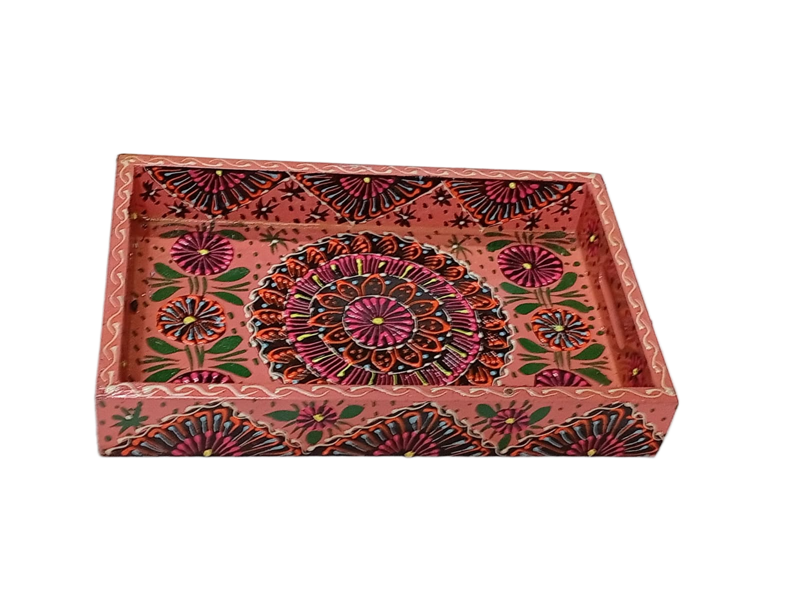 Handcrafted Bundi Decorative Serving Tray – Length: 27 cm × Width: 17 cm - Image 4