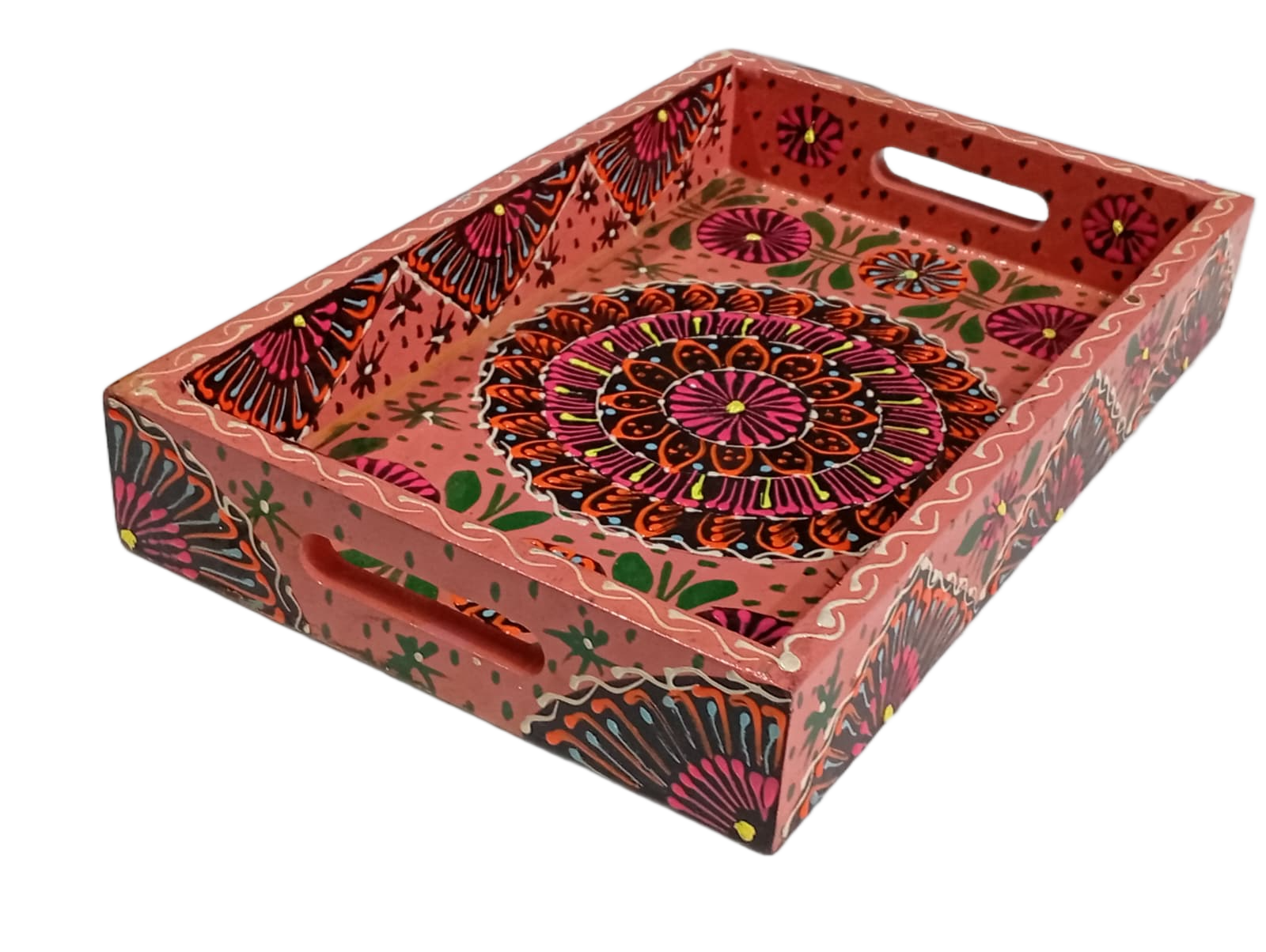 Handcrafted Bundi Decorative Serving Tray – Length: 27 cm × Width: 17 cm - Image 5