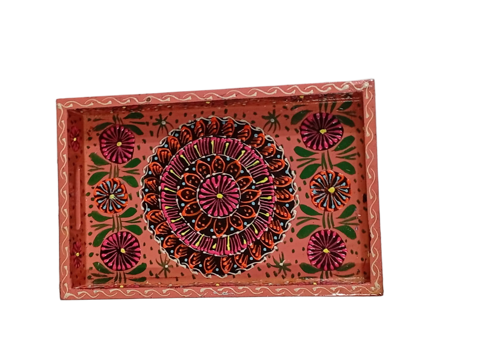 Handcrafted Bundi Decorative Serving Tray – Length: 27 cm × Width: 17 cm - Image 7