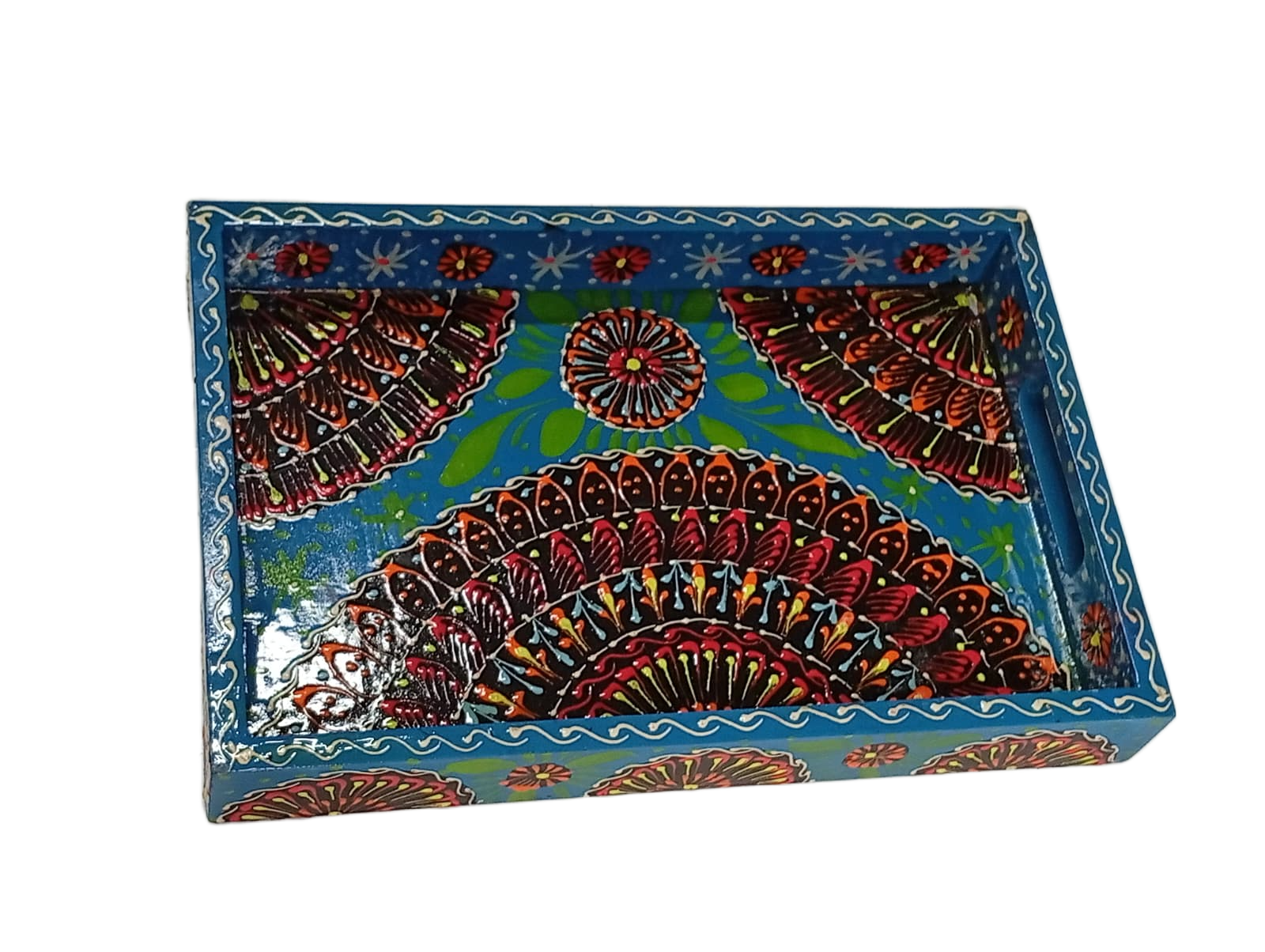 Handcrafted Bundi Decorative Serving Tray – Length: 30 cm × Width: 20 cm - Image 6