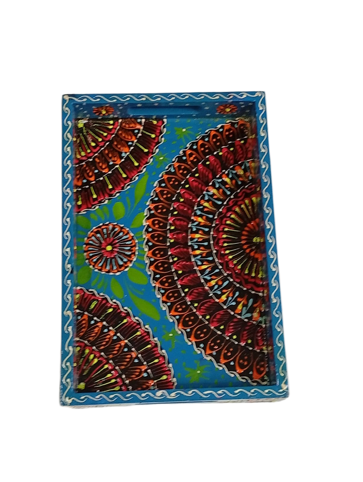 Handcrafted Bundi Decorative Serving Tray – Length: 30 cm × Width: 20 cm - Image 7