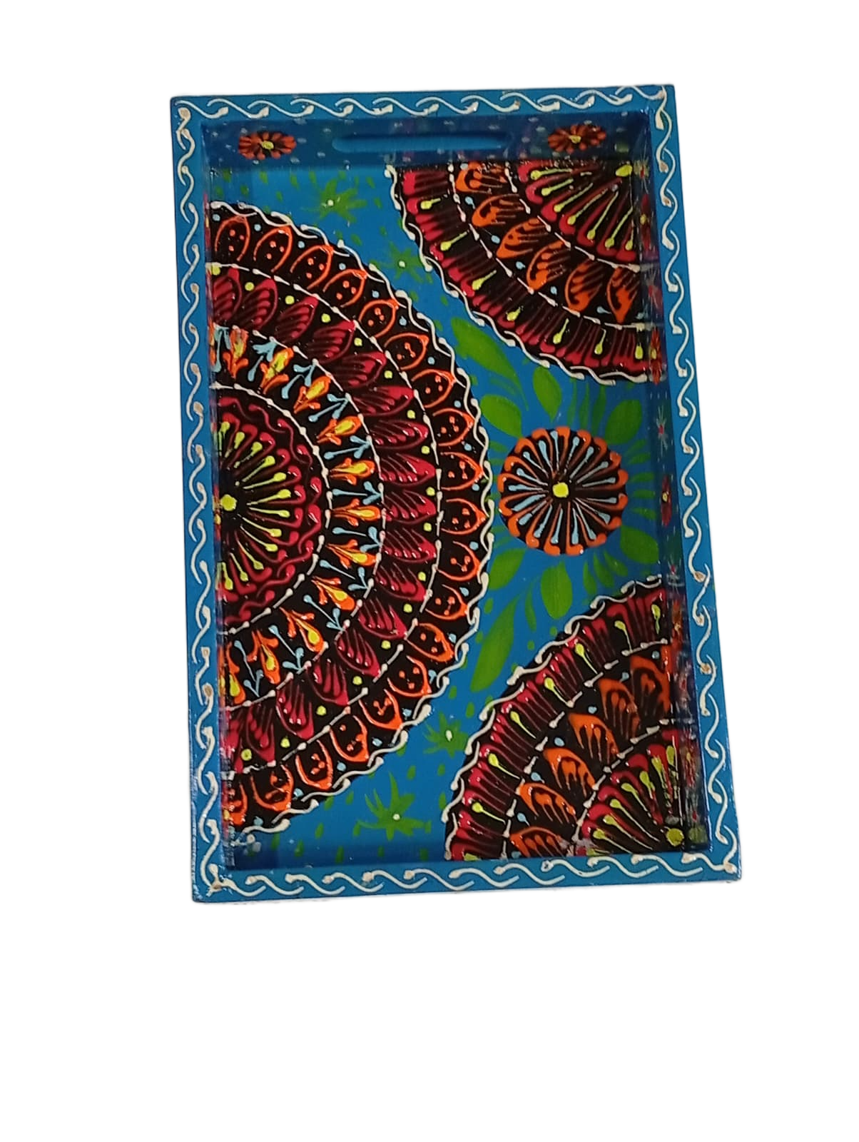 Handcrafted Bundi Decorative Serving Tray – Length: 27 cm × Width: 17 cm - Image 5