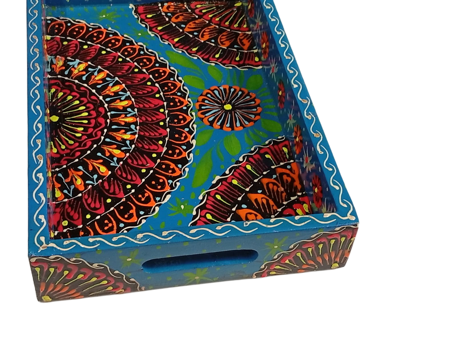 Handcrafted Bundi Decorative Serving Tray – Length: 27 cm × Width: 17 cm - Image 7
