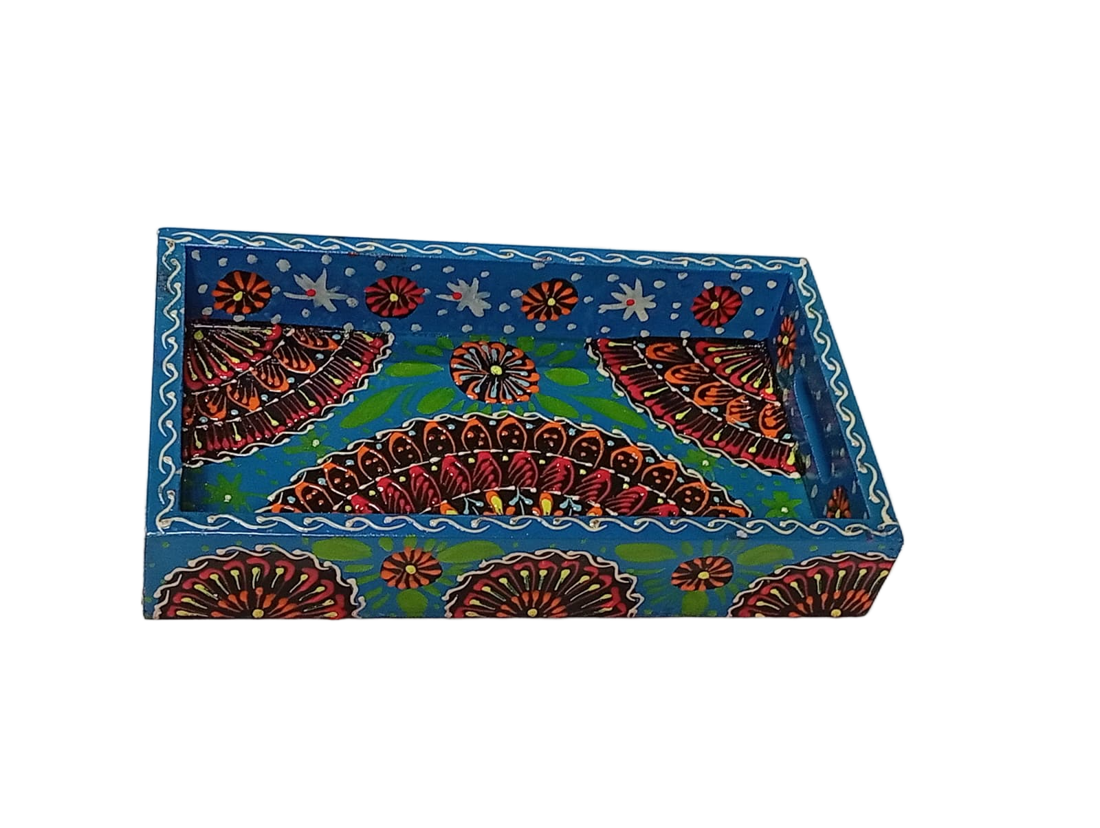 Handcrafted Bundi Decorative Serving Tray – Length: 27 cm × Width: 17 cm - Image 9
