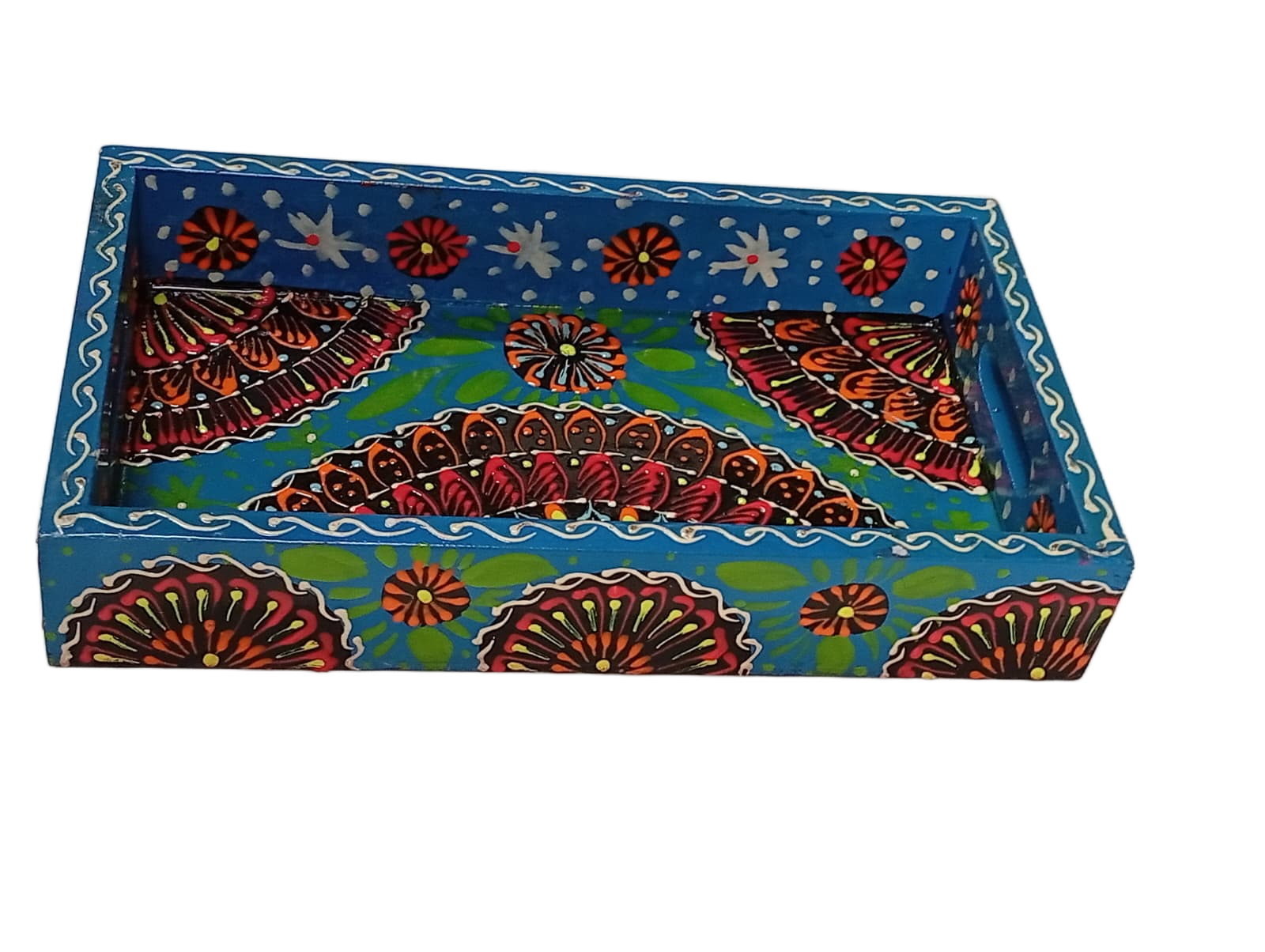 Handcrafted Bundi Decorative Serving Tray – Length: 24 cm × Width: 14 cm - Image 3