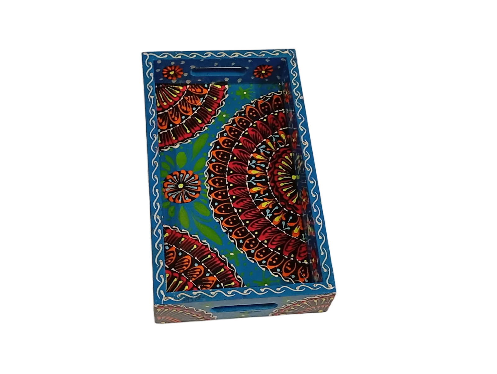 Handcrafted Bundi Decorative Serving Tray – Length: 24 cm × Width: 14 cm - Image 5