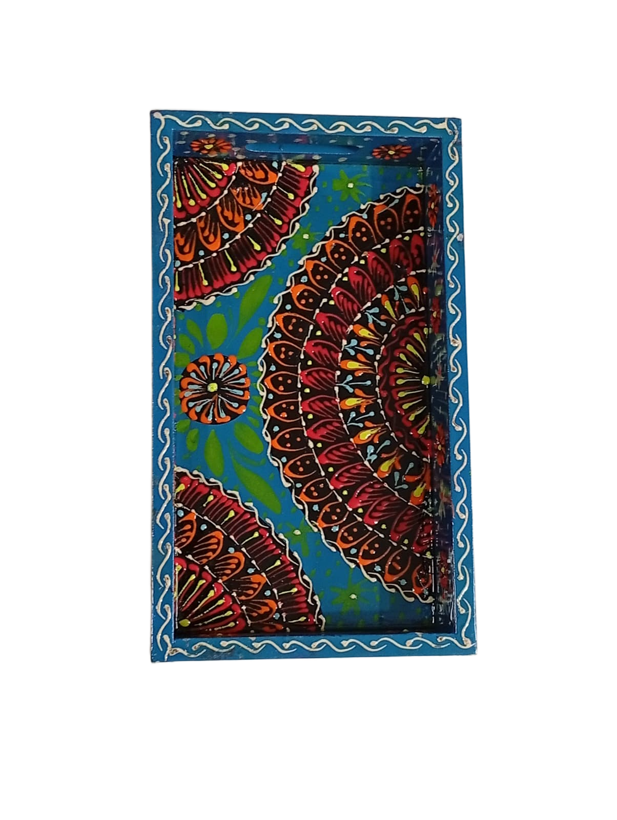Handcrafted Bundi Decorative Serving Tray – Length: 24 cm × Width: 14 cm - Image 6