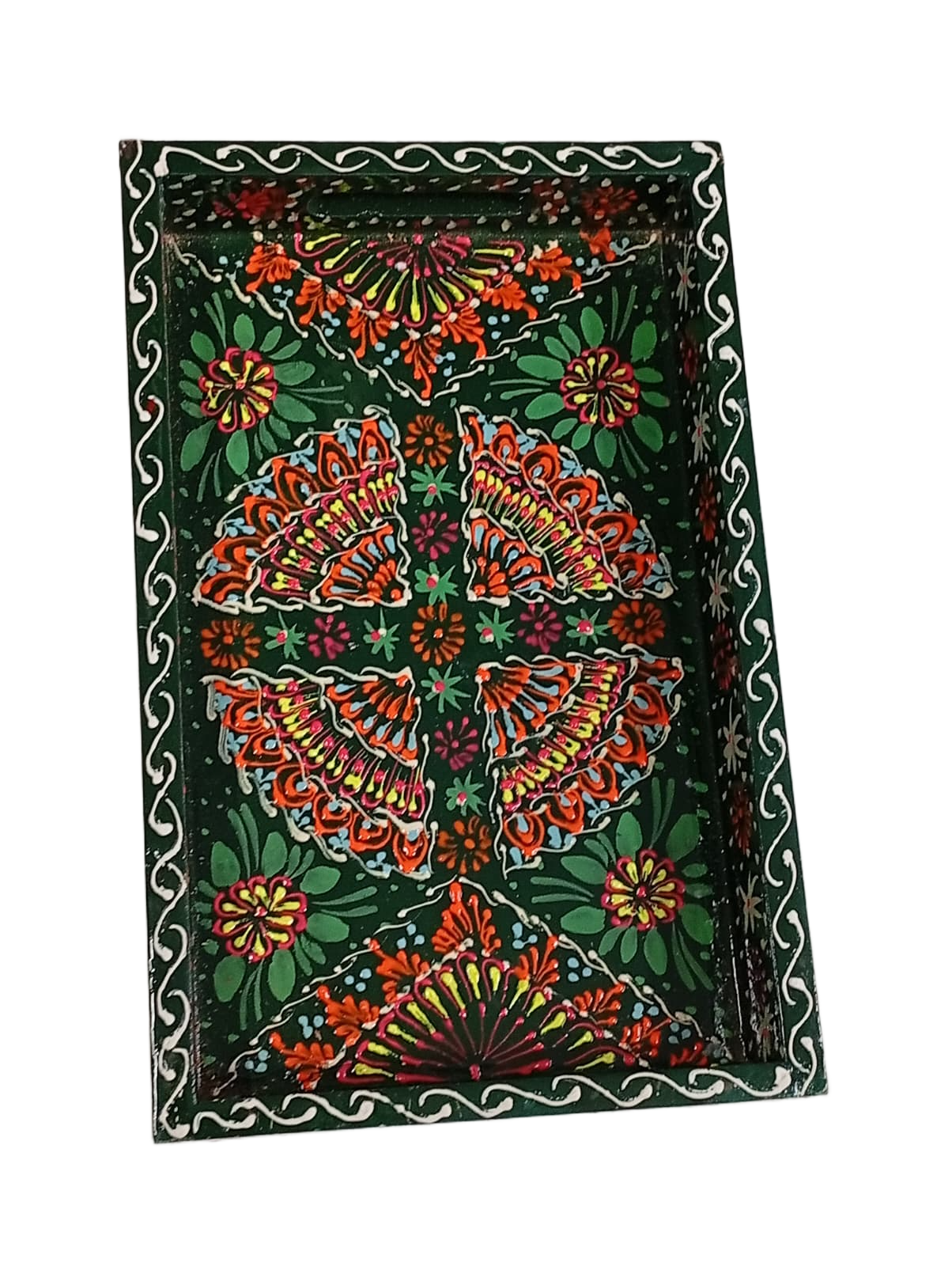 Handcrafted Bundi Decorative Serving Tray – Length: 24 cm × Width: 14 cm - Image 3