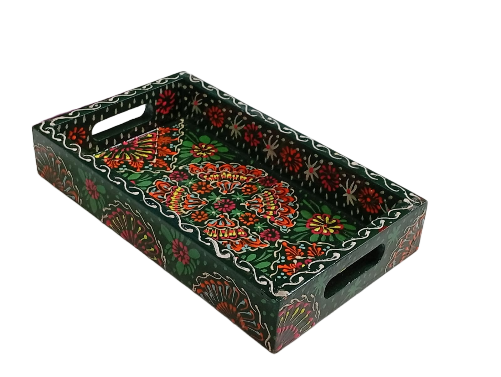 Handcrafted Bundi Decorative Serving Tray – Length: 24 cm × Width: 14 cm - Image 5