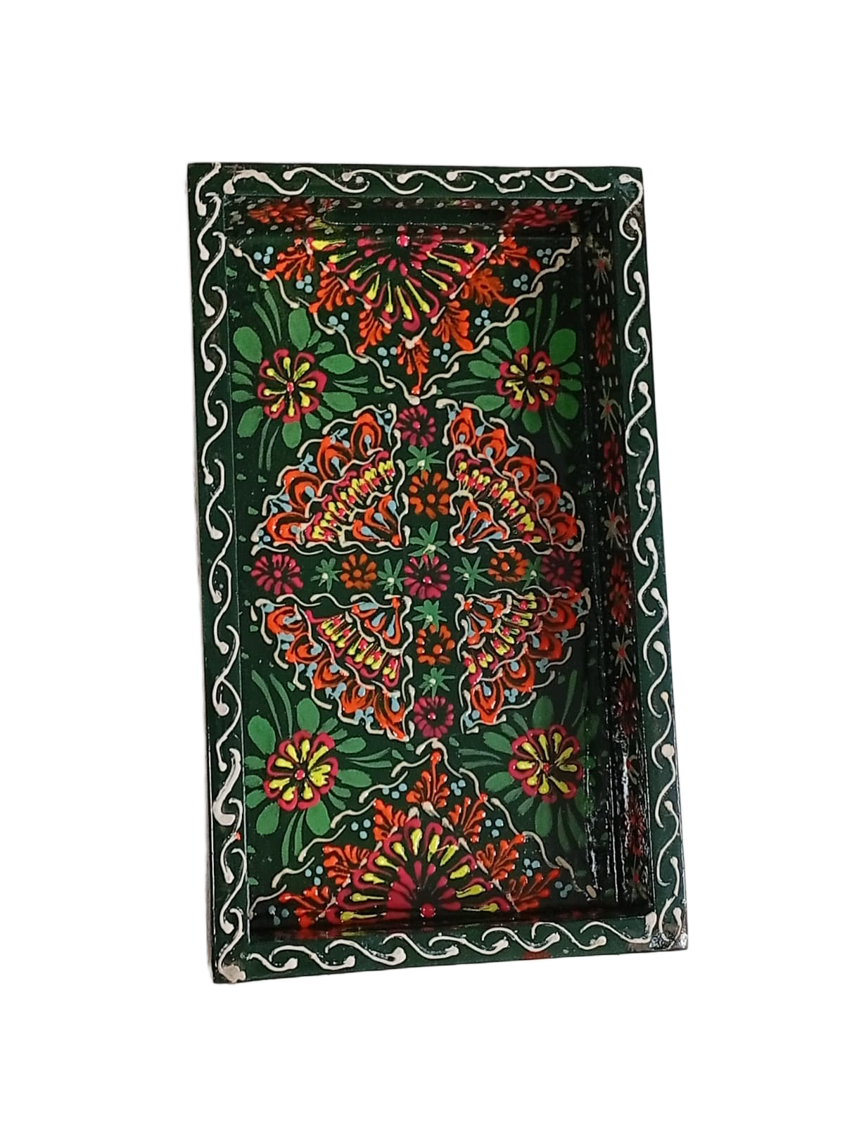 Handcrafted Bundi Decorative Serving Tray – Length: 24 cm × Width: 14 cm - Image 6