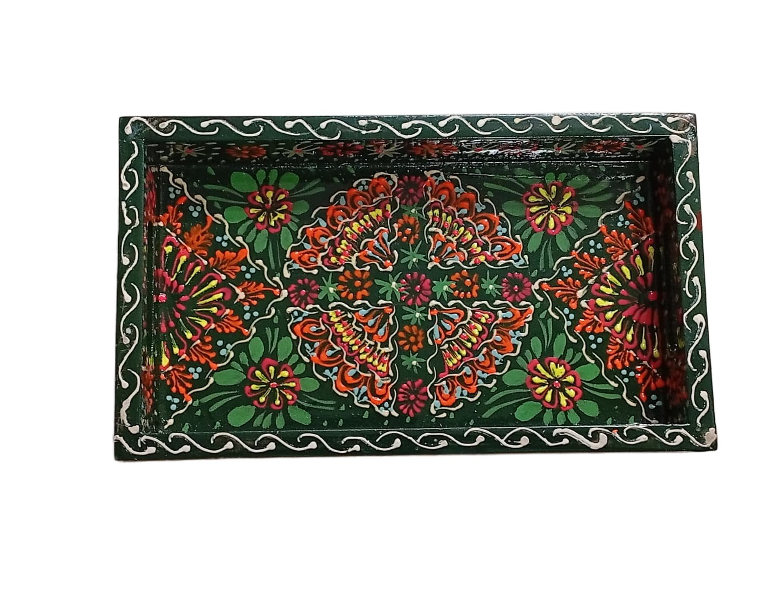Handcrafted Bundi Decorative Serving Tray – Length: 24 cm × Width: 14 cm - Image 8