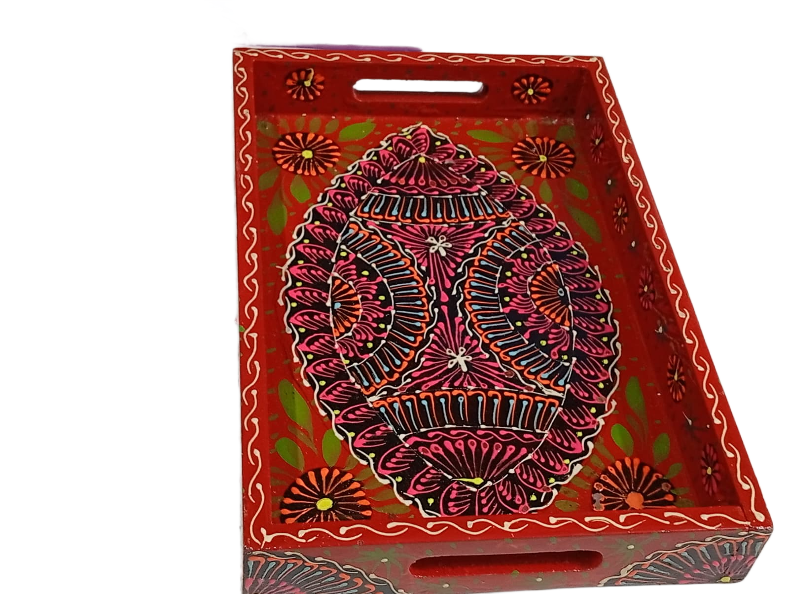 Handcrafted Bundi Decorative Serving Tray – Length: 30 cm × Width: 20 cm - Image 5