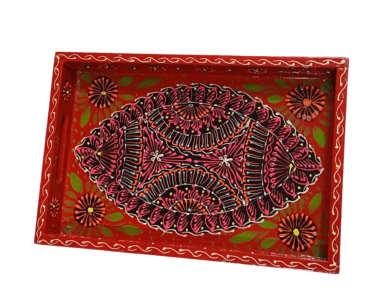 Handcrafted Bundi Decorative Serving Tray – Length: 30 cm × Width: 20 cm - Image 7