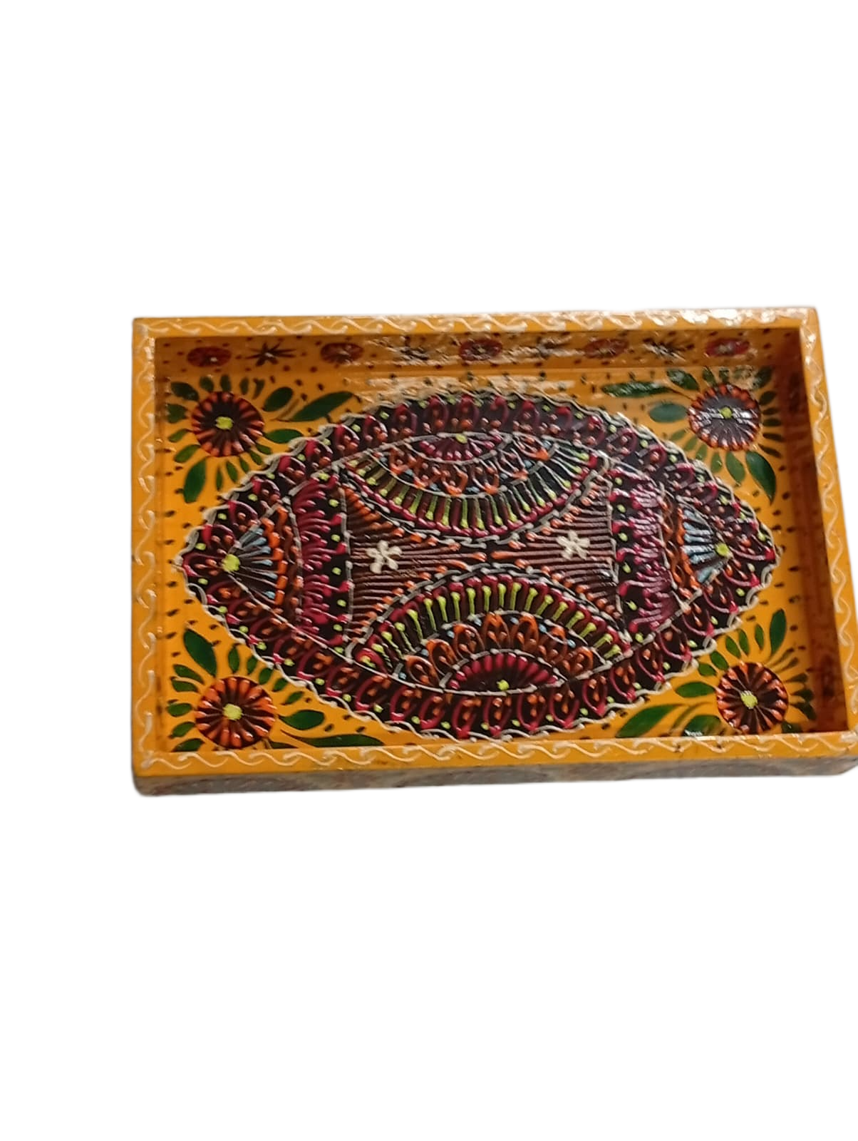 Handcrafted Bundi Decorative Serving Tray – Length: 30 cm × Width: 20 cm - Image 7