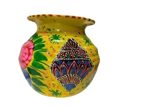 Truck Art Mutki – Hand-Painted Decorative Pot (16.5cm) | Traditional Pakistani Art for Home Décor & Gifts - Image 10