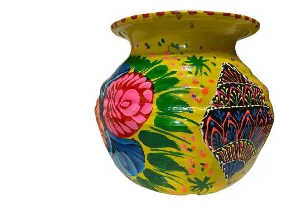 Truck Art Mutki – Hand-Painted Decorative Pot (16.5cm) | Traditional Pakistani Art for Home Décor & Gifts - Image 7
