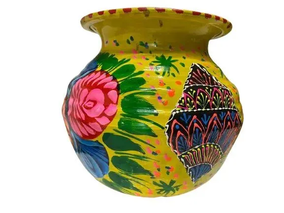 Truck Art Mutki – Hand-Painted Decorative Pot (16.5cm) | Traditional Pakistani Art for Home Décor & Gifts - Image 8