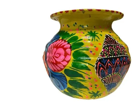 Truck Art Mutki – Hand-Painted Decorative Pot (16.5cm) | Traditional Pakistani Art for Home Décor & Gifts - Image 6