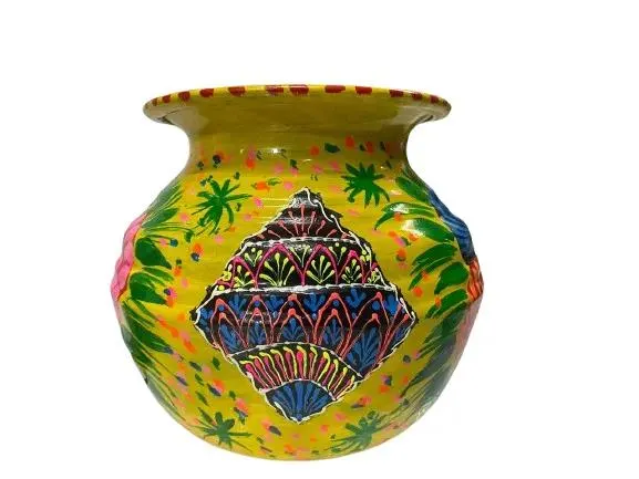 Truck Art Mutki – Hand-Painted Decorative Pot (16.5cm) | Traditional Pakistani Art for Home Décor & Gifts - Image 5