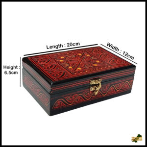 Naqsheen Jewellery Box Size (L-20cm, W-12cm, H-6.5cm)